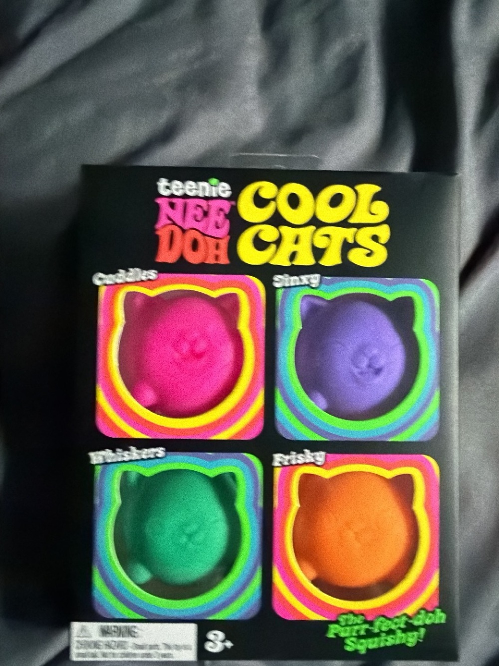 Cool Cats Kids Toy Set - Pink, Purple, Green, Orange